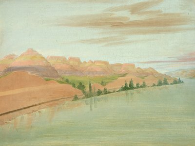 Vackra Clay Bluffs, 20 mil ovanför St. Louis av George Catlin
