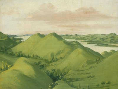 Vackra gräsbevuxna klippor, 110 mil över St. Louis av George Catlin
