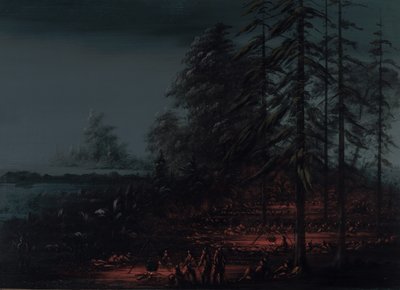 Bivack of a Sioux War Party, 18611869. av George Catlin