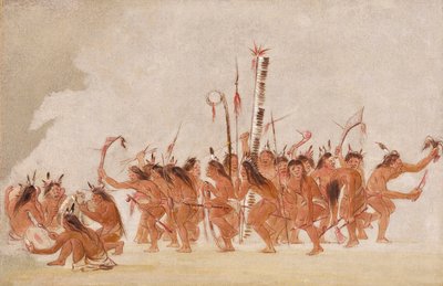Braves dans, Ojibwa av George Catlin