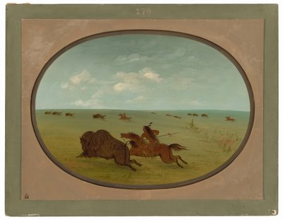 Buffalo Chase, Siouxindianer, Upper Missouri av George Catlin