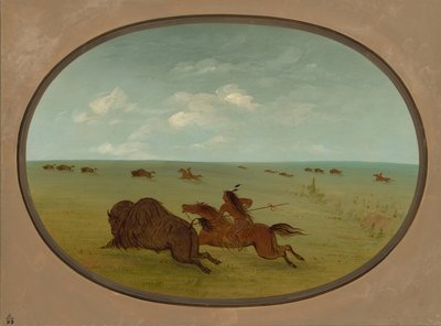 Buffalo Chase, Sioux Indians, Upper Missouri, 18611869. av George Catlin