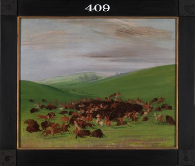 Buffalo Chase, en omringning av Hidatsa av George Catlin