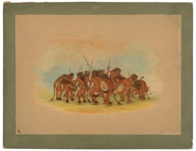 Buffeldans - Mandan av George Catlin