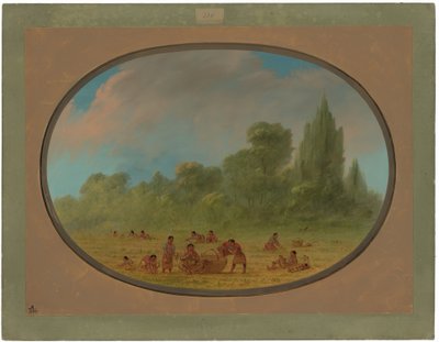 Caddo-indianer samlar vilda jordgubbar av George Catlin