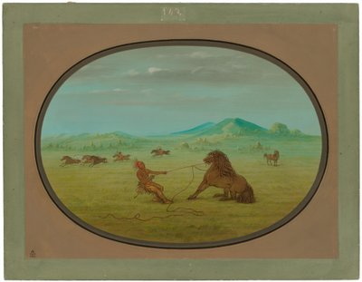 Fånga vilda hästar - Pawnee av George Catlin