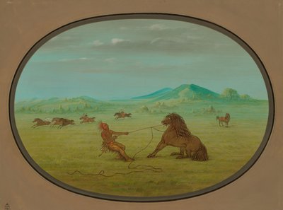 Att fånga vilda hästar - Pawnee, 18611869. av George Catlin