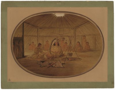 Catlin festas av Mandan Chief av George Catlin