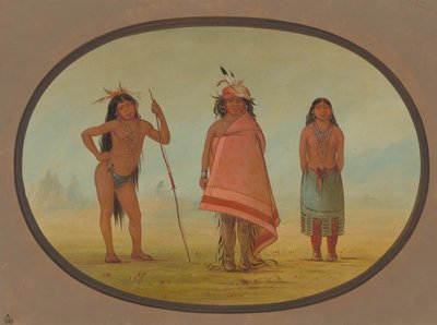 Cochimtee Chief, His Wife, and a Warrior, 18551869. av George Catlin
