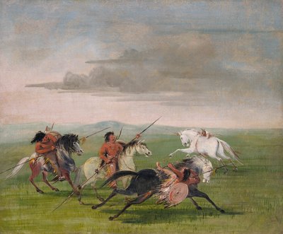 Comanche bedrifter av ryttare, 1834-35 av George Catlin