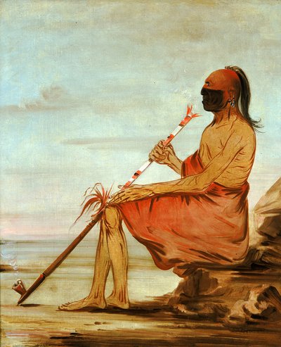 Coo-coo-coo, Uggla, en åldrad hövding, 1836. av George Catlin
