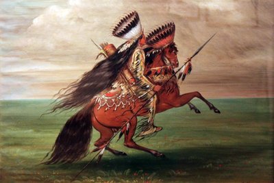 Kråkindian "Han som hoppar över alla" av George Catlin