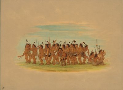 Hunddans - Sioux, 1861. av George Catlin
