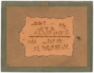 Faksimil av en Sioux-rock av George Catlin