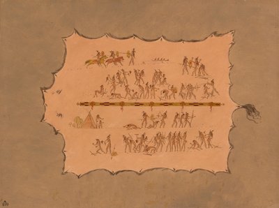 Faksimil av en siouxrock, 18611869. av George Catlin