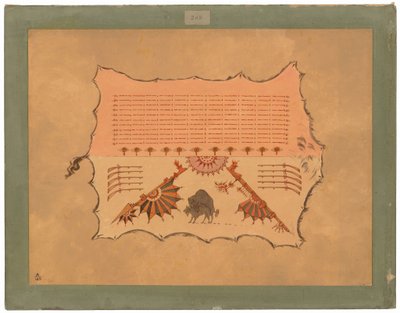 Faksimil av en Omaha-rock av George Catlin