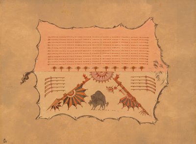 Faksimil av en Omaha-rock, 18611869. av George Catlin