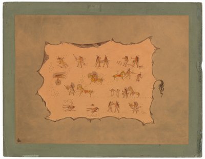 Faksimil av manteln av Mah-to-toh-pa - Mandan av George Catlin