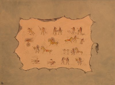 Faksimil av manteln av Mah-to-toh-pa - Mandan, 18611869. av George Catlin