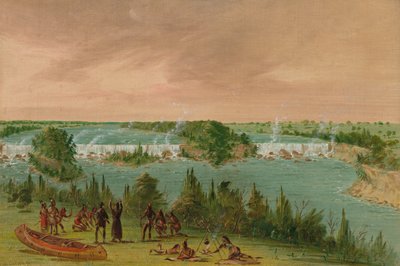 Fader Hennepin och följeslagare vid St. Anthonys fall. 1 maj 1680, 18471848. av George Catlin