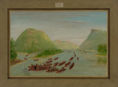 Fader Hennepin och två följeslagare gjordes till fångar av siouxerna, april 1680, 1847-48 av George Catlin