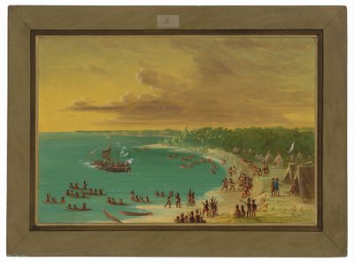 Första seglingen av Griffin på Lake Erie. 7 augusti 1679 av George Catlin