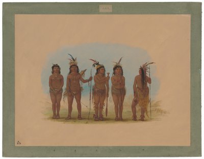 Fem karibiska indianer av George Catlin