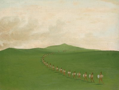 Fotkrigsfest på mars, övre Missouri av George Catlin