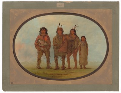 Fyra dogribindianer av George Catlin