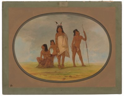 Fyra flatheadindianer av George Catlin