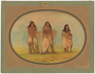 Fyra Kiowa-indianer av George Catlin