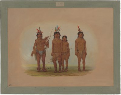 Fyra Macouchi-indianer av George Catlin