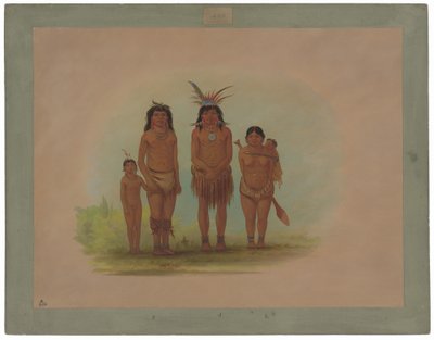Fyra Sepibo-indianer av George Catlin