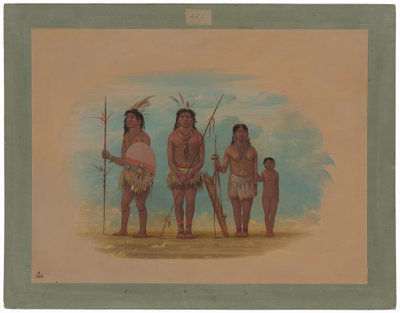 Fyra Xingu-indianer av George Catlin
