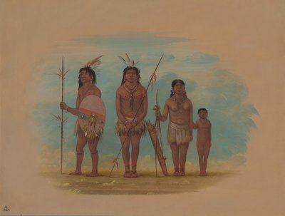 Fyra Xingu-indianer, 18541869. av George Catlin
