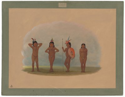 Fyra Zurumati barn av George Catlin