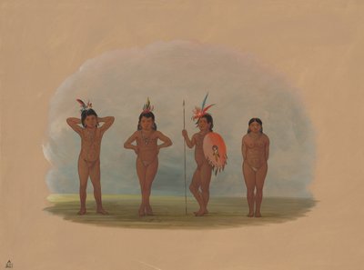 Fyra Zurumati-barn, 18541869. av George Catlin