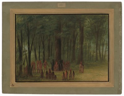 Black Hawks begravning - Saukie av George Catlin