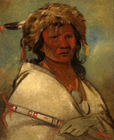 Stor hjälte, en hövding, 1845. av George Catlin