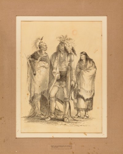 Grupp av Algonquian- och Iroquoianindianer - nr 1 av George Catlin