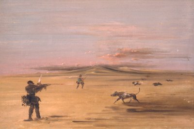 Ripjakt på Missouris prärie av George Catlin
