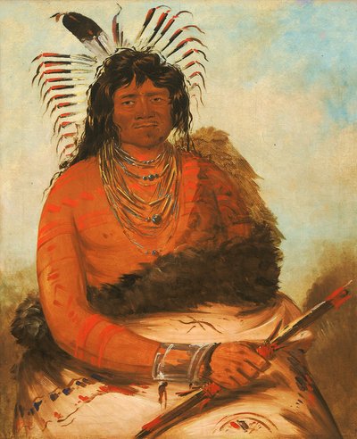 Háh-nee, Bävern, en krigare av George Catlin