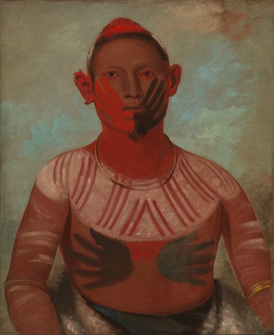 I-o-wáy, en av Black Hawks främsta krigare av George Catlin