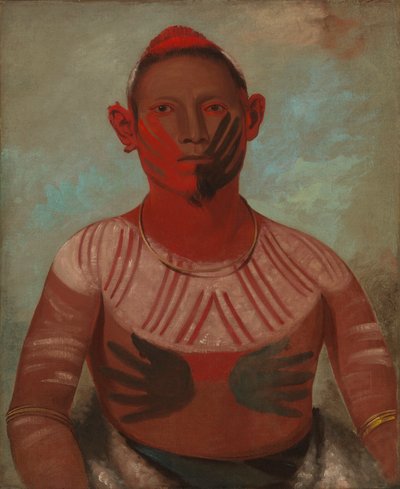 I-O-Wáy, en av Black Hawks huvudkrigare, 1832. av George Catlin