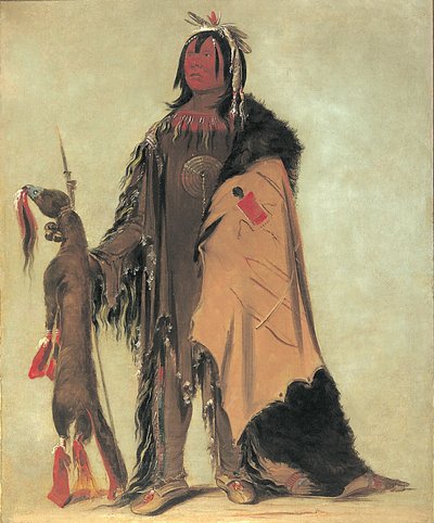 In-ne-ó-cose, Buffelns barn, en krigare av George Catlin