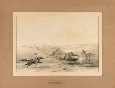 Indianer jagar bufflar - nr 29 av George Catlin