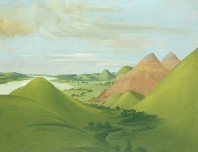 Iron Bluff, 1 200 mil ovanför St. Louis av George Catlin