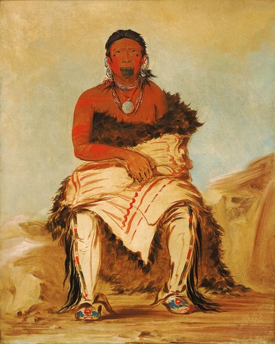 Lá-shah-le-stáw-hix, Man Chief, en republikansk Pawnee av George Catlin