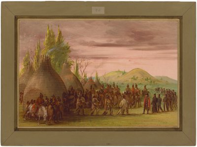 La Salle tas emot i cenisindianernas by. 6 maj 1686 av George Catlin