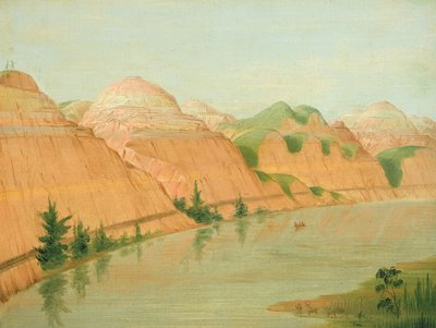 Magnifika Clay Bluffs, 1800 mil ovanför St. Louis av George Catlin